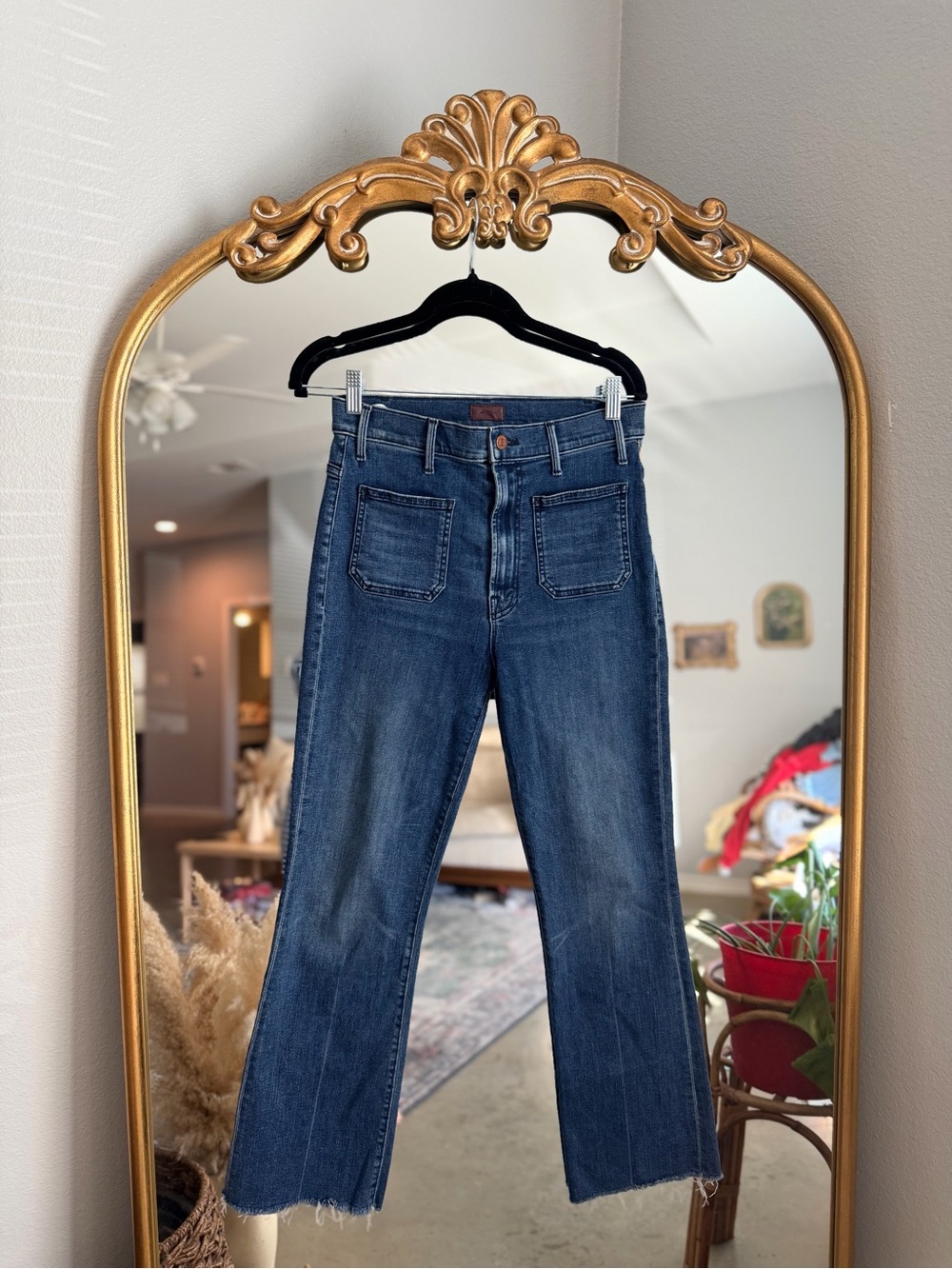 Mother hustler patch pocket ankle jeans size 27
